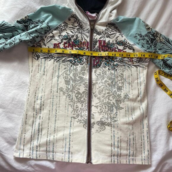 Y2K Printed & Stud Embellished Zip Up - Picture 5 of 8